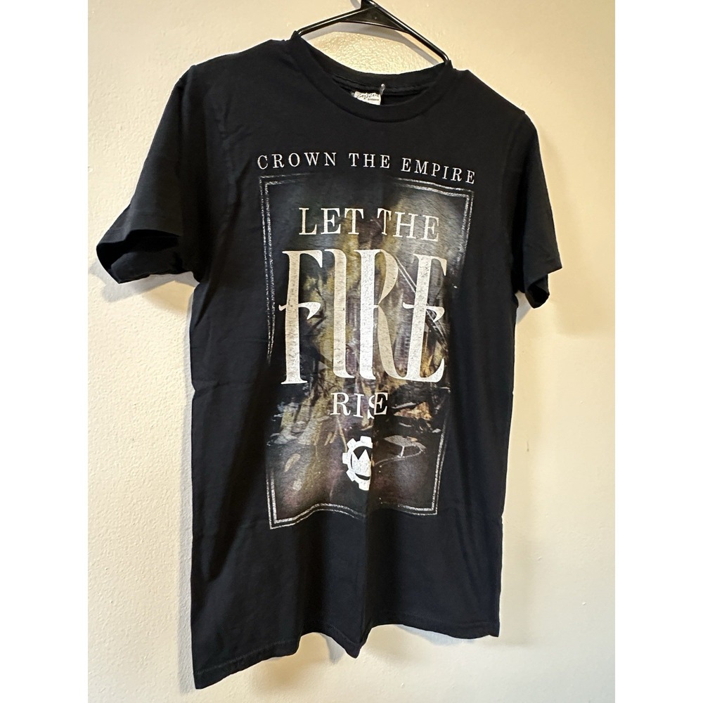 Crown The Empire Let The Fire Rise Black Graphic Band Tee Shirt Mens Medium - Picture 2 of 7